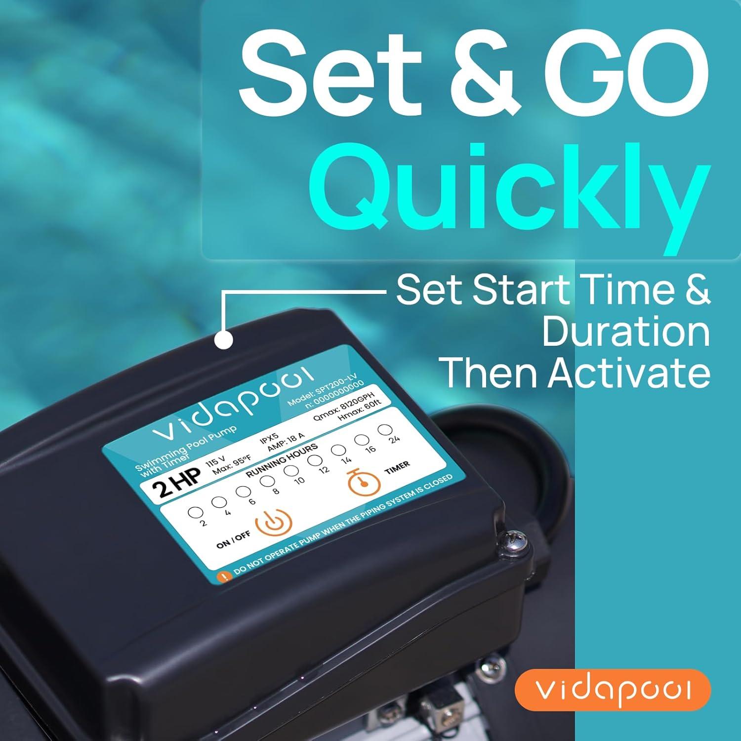Our ⁢Take on the Vidapool 2HP Self-Priming pool Pump with Timer